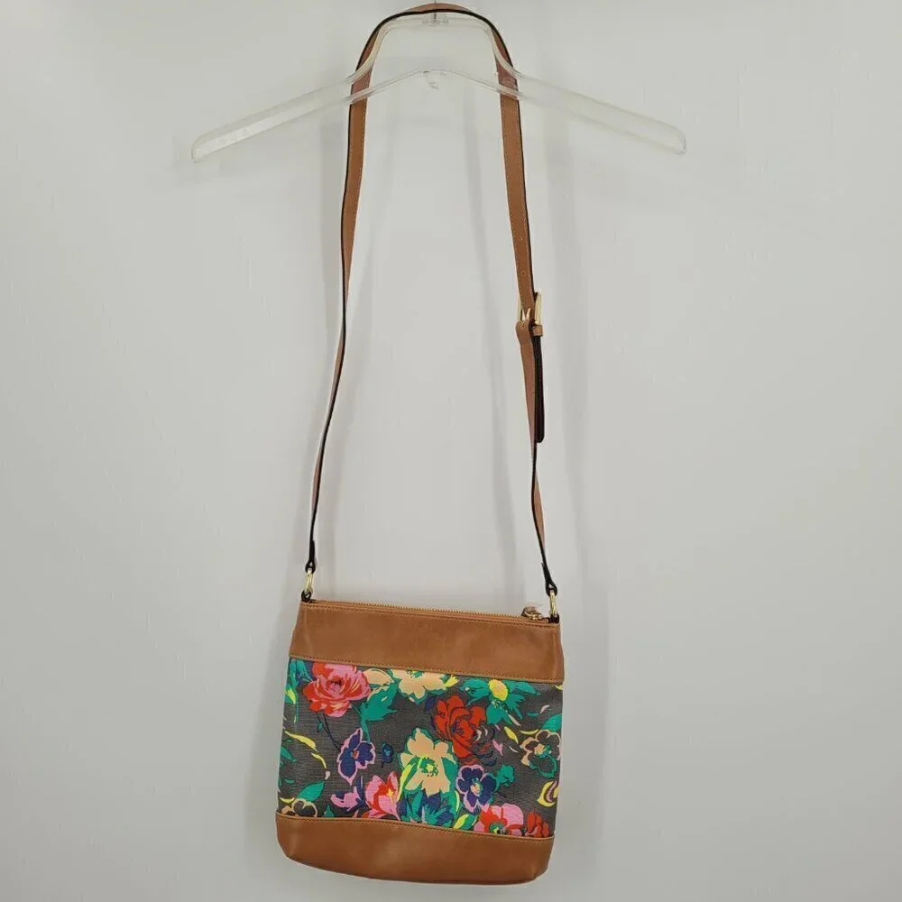 Emma & Sophia Floral Crossbody Shoulder Bag -New